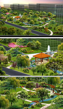 小區景觀設計效果圖圖片素材_原創小區景觀設計效果圖設計模板下載_景觀設計素材館